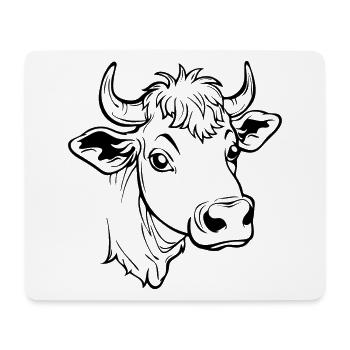 Vache Vaches - Tapis de souris (format paysage) - blanc - Devant