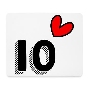 10. 10 YEARS. 10th ANNIVERSARY. 10 YEAR ANNIVERSARY. - Mouse Pad (horizontal) - white - Front