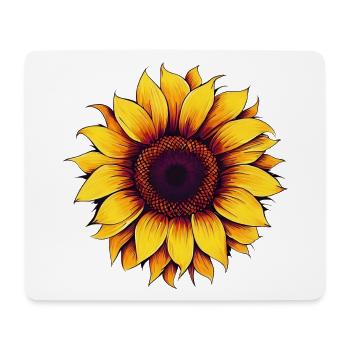 Sonnenblume - Mousepad (Querformat) - Weiß - Vorne