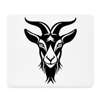 Ziege Steinbock Ziegenbock - Mousepad (Querformat) - Weiß - Vorne