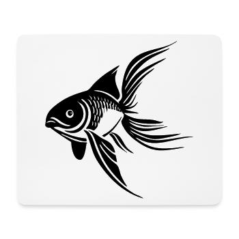 Fisch - Mousepad (Querformat) - Weiß - Vorne