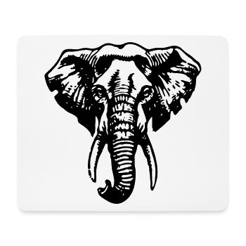 Elefant Elefanten - Mousepad (Querformat) - Weiß - Vorne