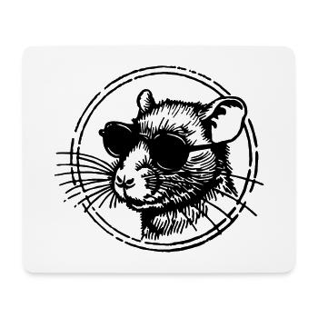 Maus Ratte - Mousepad (Querformat) - Weiß - Vorne