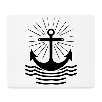 Anker - Mousepad (Querformat) - Weiß - Vorne