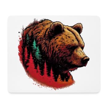 Bär - Mousepad (Querformat) - Weiß - Vorne