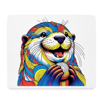 Otter - Mousepad (Querformat) - Weiß - Vorne