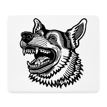 Schäferhund Hund Hundekopf - Mousepad (Querformat) - Weiß - Vorne