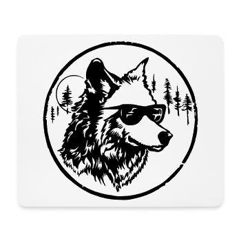Wolf - Mousepad (Querformat) - Weiß - Vorne