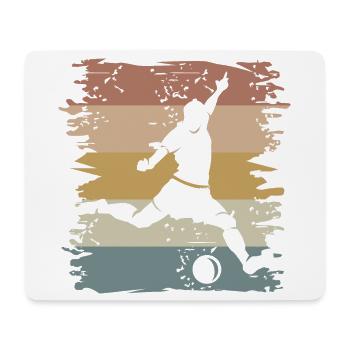 joueur de football rétro équipe de football vintage - Tapis de souris (format paysage) - blanc - Devant