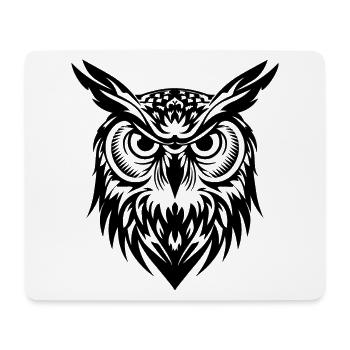 Eule - Mousepad (Querformat) - Weiß - Vorne
