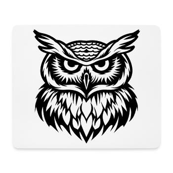 Eule Eulen Vogel - Mousepad (Querformat) - Weiß - Vorne