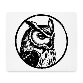 Eule Eulen Vogel - Mousepad (Querformat) - Weiß - Vorne