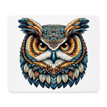 Eule - Mousepad (Querformat) - Weiß - Vorne