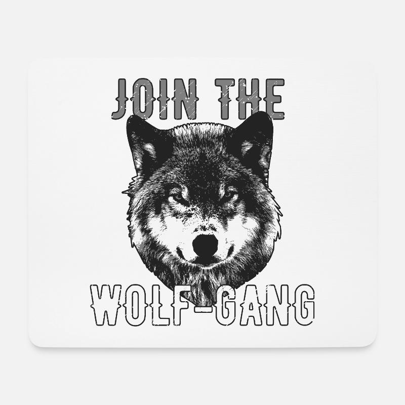 Join The Wolf Gang Animal Welfare Wolf Anti Wolf Hunting - Mouse Pad (horizontal) - white