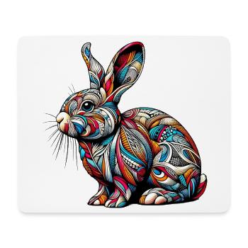 Lapin - Tapis de souris (format paysage) - blanc - Devant