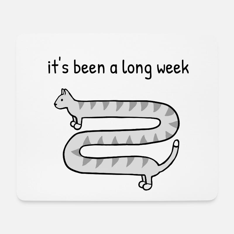 Es war eine lange Woche - Mousepad (Querformat) - Weiß