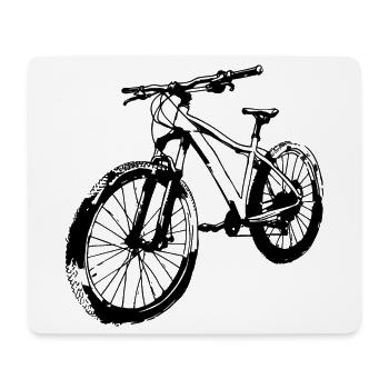 Cyclist Drawing - Mouse Pad (horizontal) - white - Front