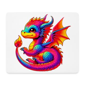 Drache - Mousepad (Querformat) - Weiß - Vorne
