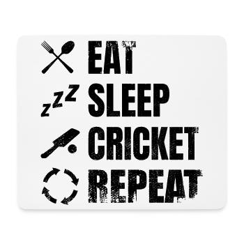 Essen Schlafen Cricket Wiederholen - Mousepad (Querformat) - Weiß - Vorne