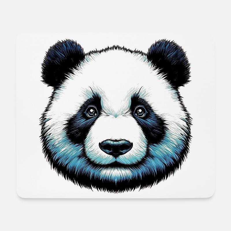 Panda - Mousepad (Querformat) - Weiß