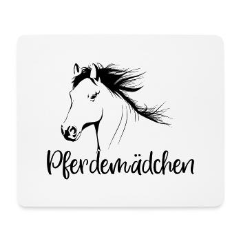 Pferdemädchen Pferdeliebhaberin Pferd Kopf Mädchen - Mousepad (Querformat) - Weiß - Vorne
