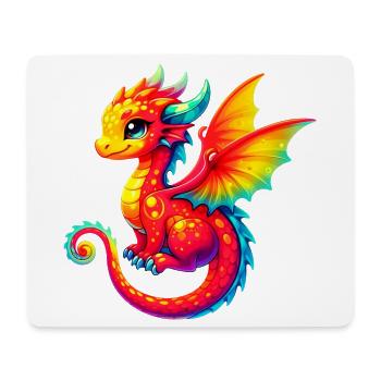 Dragon - Tapis de souris (format paysage) - blanc - Devant