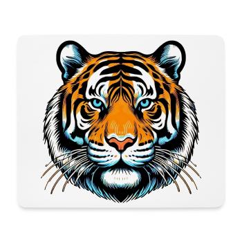 Tigre - Tapis de souris (format paysage) - blanc - Devant