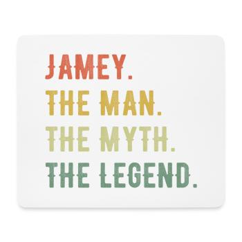 James Jamey Prénom Abrégé Homme Mythe Légende - Tapis de souris (format paysage) - blanc - Devant