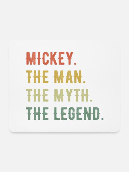 Michael Mickey Vorname Kurzform Man Myth Legend - Mousepad (Querformat) - Weiß