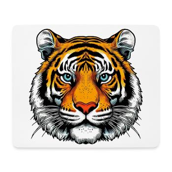 Tigre - Tapis de souris (format paysage) - blanc - Devant