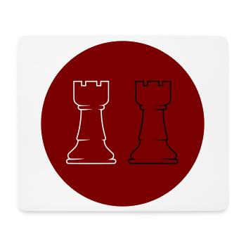 Chess 2 Rooks - Mouse Pad (horizontal) - white - Front