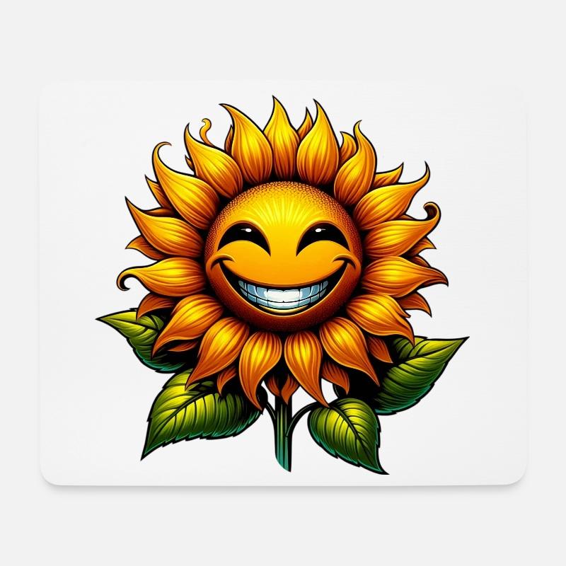 Sonnenblume - Mousepad (Querformat) - Weiß
