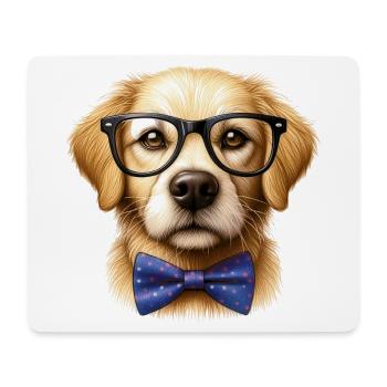 Chien - Tapis de souris (format paysage) - blanc - Devant