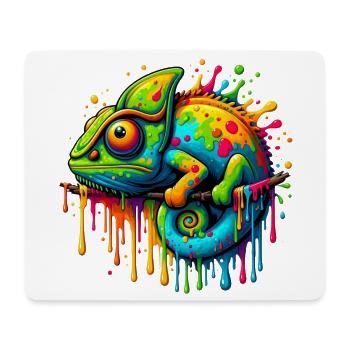 Caméléon - Tapis de souris (format paysage) - blanc - Devant