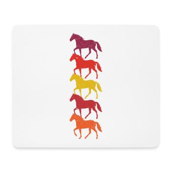 Vintage Pferde - Mousepad (Querformat) - Weiß - Vorne