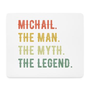 Michael Michail Vorname Kurzform Man Myth Legend - Mousepad (Querformat) - Weiß - Vorne