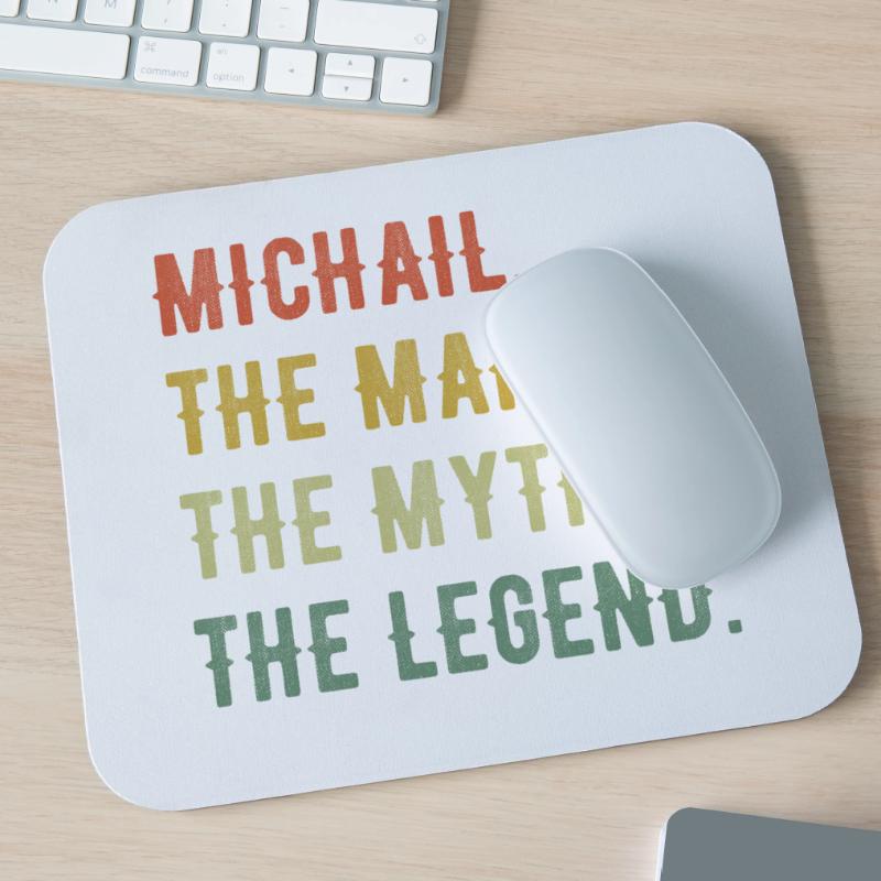 Michael Michail First Name Short Form Man Myth Legend Mouse Pad (horizontal)