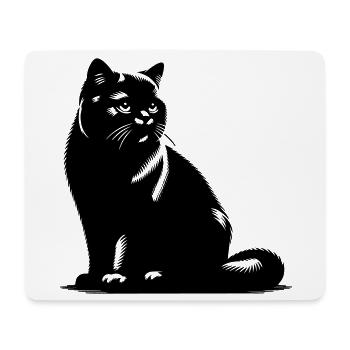 Chat British Shorthair - Tapis de souris (format paysage) - blanc - Devant