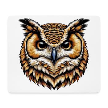 Owl - Mouse Pad (horizontal) - white - Front
