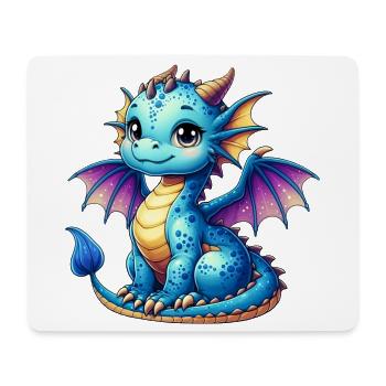 Drache - Mousepad (Querformat) - Weiß - Vorne