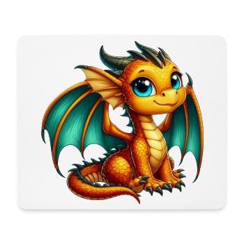 Drache - Mousepad (Querformat) - Weiß - Vorne