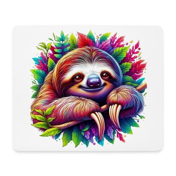 Faultier - Mousepad (Querformat) - Weiß - Vorne