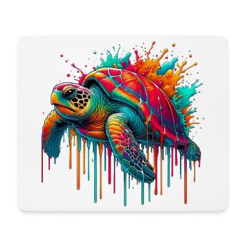 Schildkröte - Mousepad (Querformat) - Weiß - Vorne