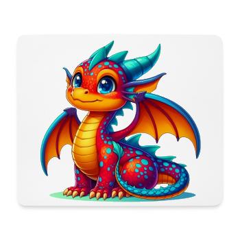Drache - Mousepad (Querformat) - Weiß - Vorne