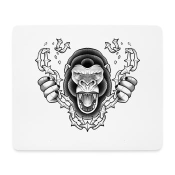 Kostenloser Gorilla - Mousepad (Querformat) - Weiß - Vorne