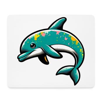 Delfin - Mousepad (Querformat) - Weiß - Vorne