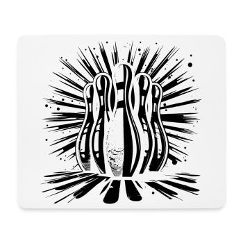 Croquis de bowling - Tapis de souris (format paysage) - blanc - Devant