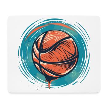 Basketball Ball Drawing - Mouse Pad (horizontal) - white - Front