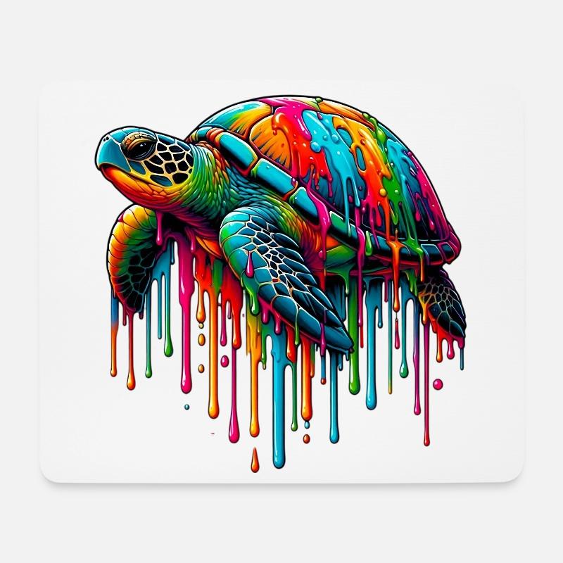 Schildkröte - Mousepad (Querformat) - Weiß
