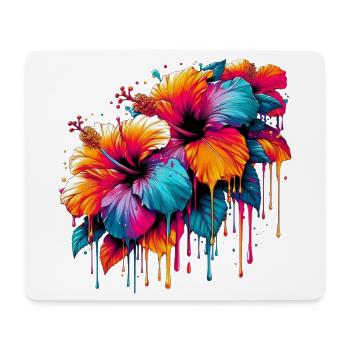 Hibiscus Flowers - Mouse Pad (horizontal) - white - Front